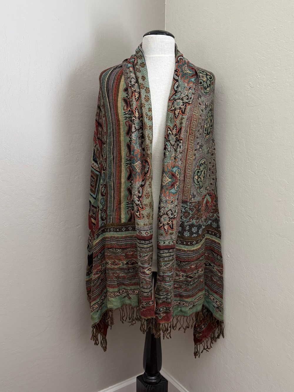 Bohemian Whimsical Paisley Shawl Scarf